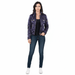 Aureka Prugna Purple Padded Women's Cropped Jacket
