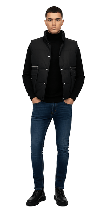 GianFranco Ferre GFF 014 Nero Black Sleeveless Jacket