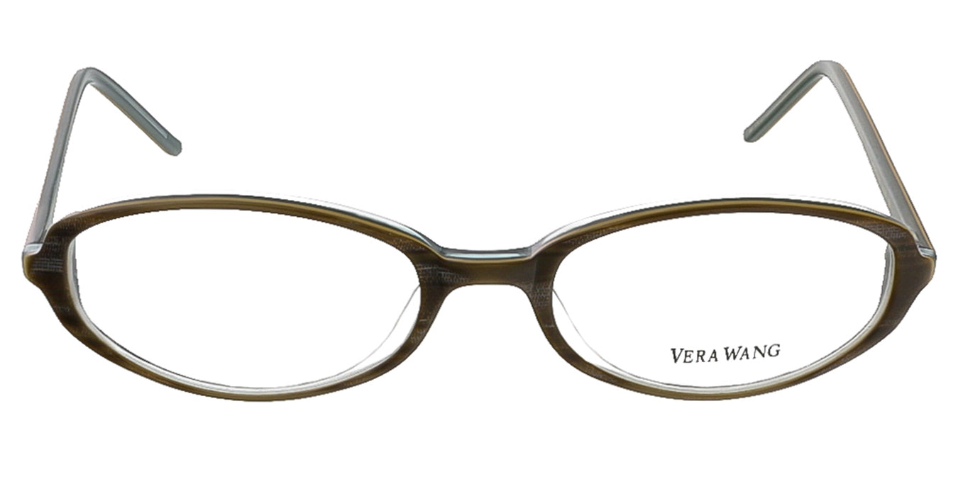 Vera Wang V 009 OL 49 Demi Olive Plastic Womens Optical Frame