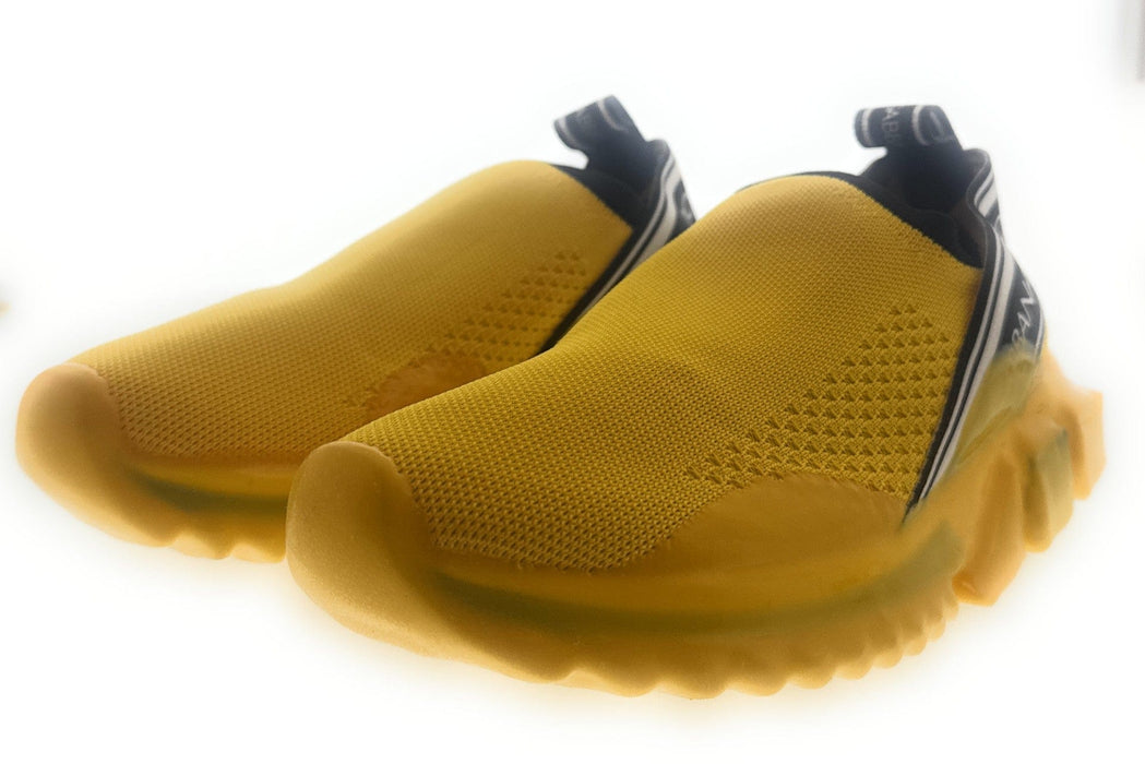 Dolce & Gabbana Yellow Knit Gloss Liquid Melt Sole Sneakers-EU36.5