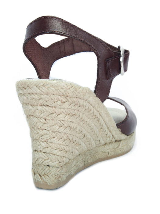 SKA BETTY V7N Chocolate Brown Espadrille Strappy Wedge Sandals