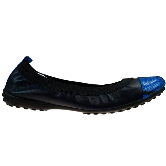 Bailarinas GOLIA AZU Navy Blue Snake Toe Ballerina Flats