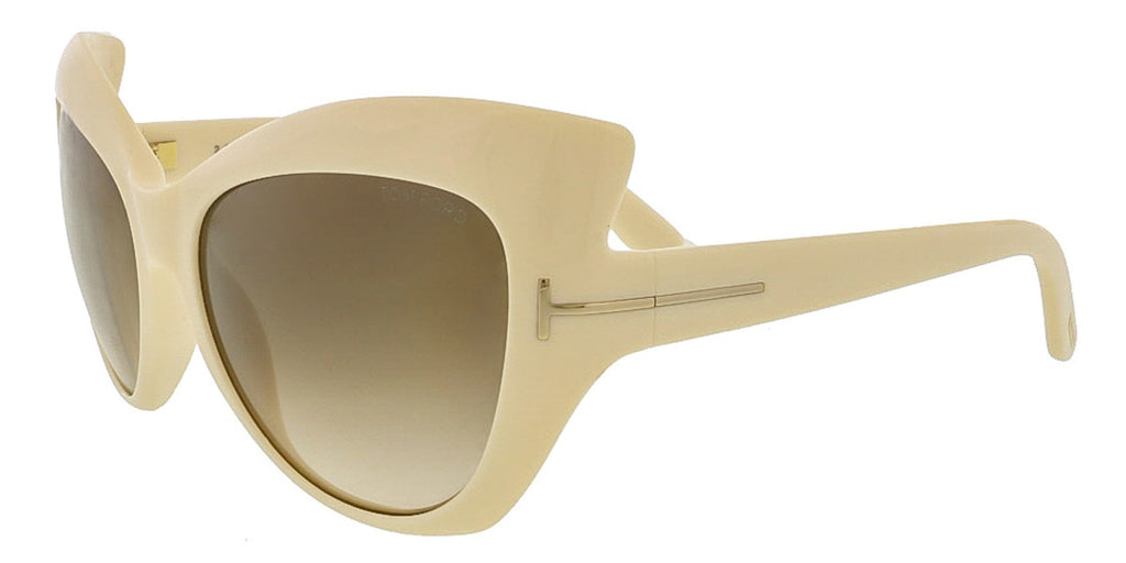 Tom Ford  Ivory Full Rim Cat Eye Sunglasses-Asian Fit