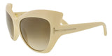 Tom Ford  Ivory Full Rim Cat Eye Sunglasses-Asian Fit