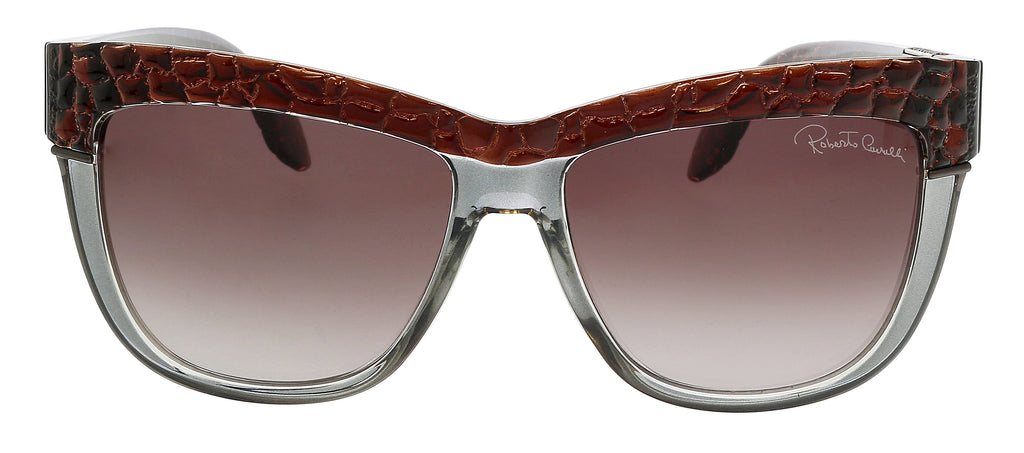 Roberto Cavalli RC 739S/S 71Z REA Brown/Grey Gradient Rectangular Sunglasses