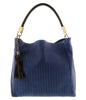 HS2070 BLU GRAZIA Blue Leather Hobo Shoulder  Bag