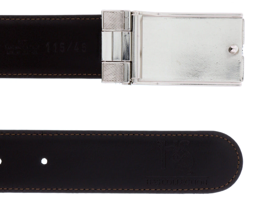 HS Collection HSB 4001  Black/Brown Reversible/Adjustable Mens Belt