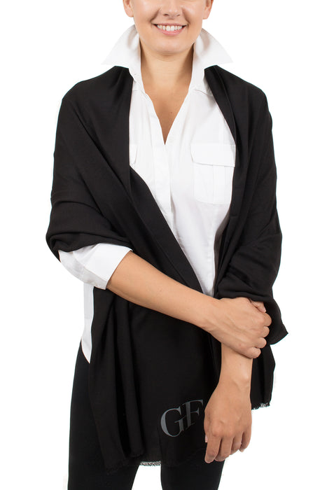 Gianfranco Ferre Black Pashmina Scarf