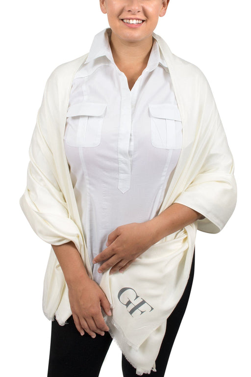 Gianfranco Ferre Ivory Pashmina Scarf