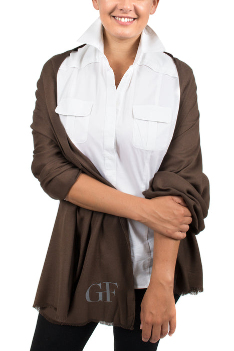 Gianfranco Ferre Brown Pashmina Scarf