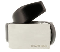 Romeo Gigli C974/35S T.MORO Dark Brown Leather Adjustable Mens Belt