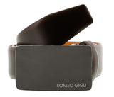 Romeo Gigli C838/35R T.MORO Dark Brown Leather Adjustable Mens Belt