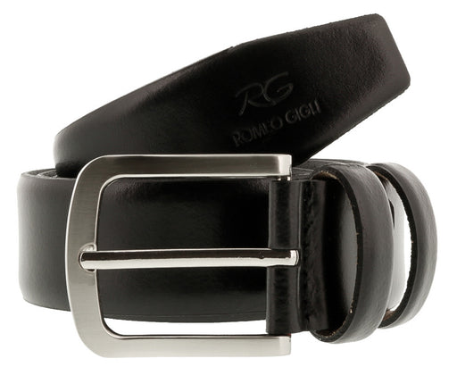 Romeo Gigli C855/35S NERO Black Leather Adjustable Mens Belt