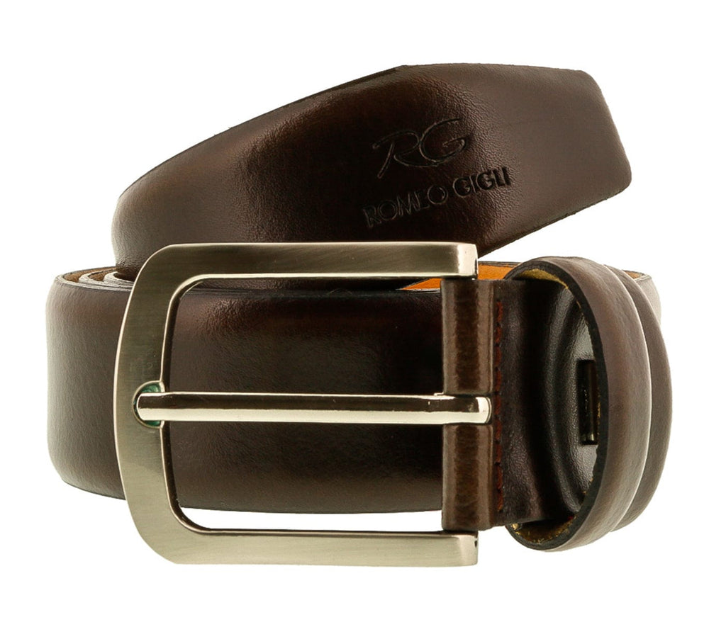 Burberry Double D-ring Leather Belt In Military Green
