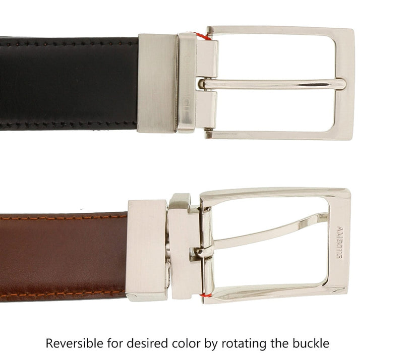 Romeo Gigli C885/35S NERO Black Leather Adjustable Mens Belt