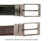 Romeo Gigli C956/3R NERO.MORO Black/Brown Leather Adjustable Mens Belt