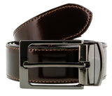 Romeo Gigli C956/3R MORO.NERO Brown/Black Leather Adjustable Mens Belt