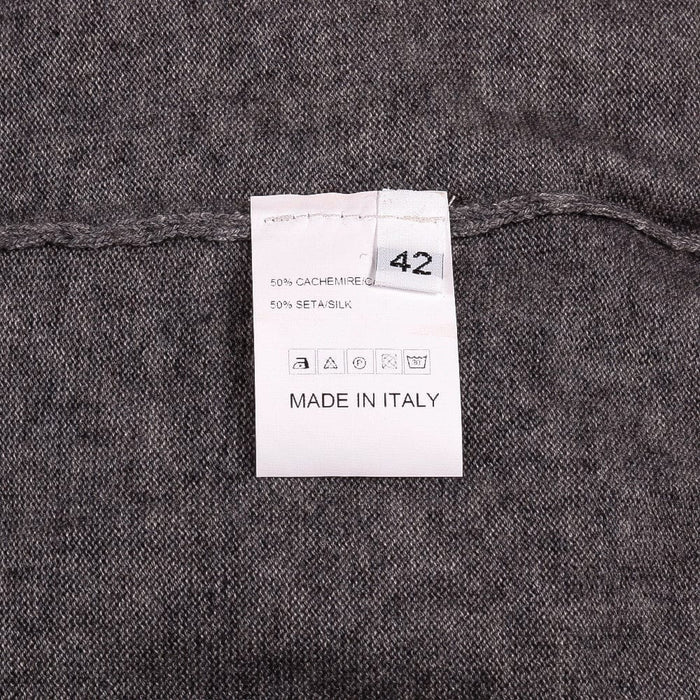 Cashmere Blend Grey Crewneck Sweater