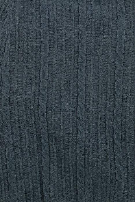 Cashmere Company COLLONE TRECCE FG Teal Cashmere Blend Rolled Neck Dress M