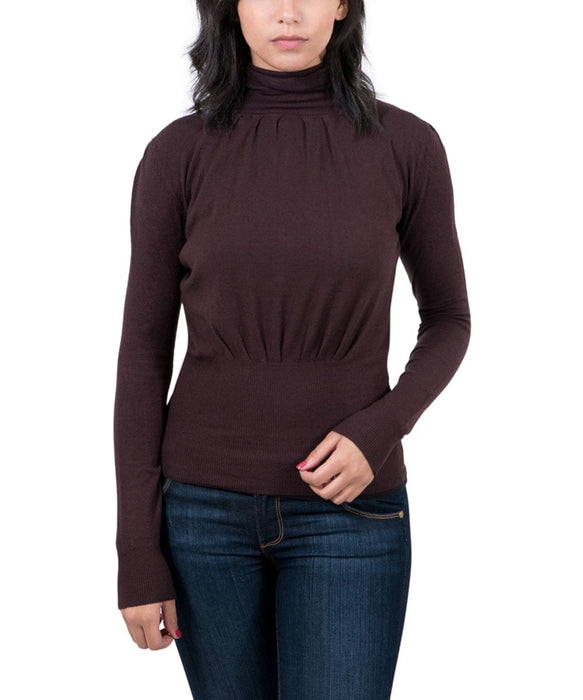 Maglierie Di Perugia Chocolate Brown Turtleneck Womens Sweater