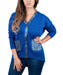 Maglierie Di Perugia V-Neck Electric Blue Lurex Cardigan
