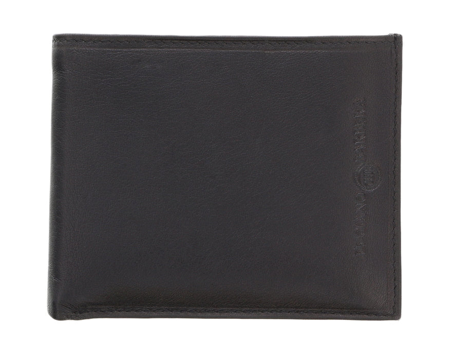 Luciano Barbera CLUB SASA NERO Black Leather Wallet
