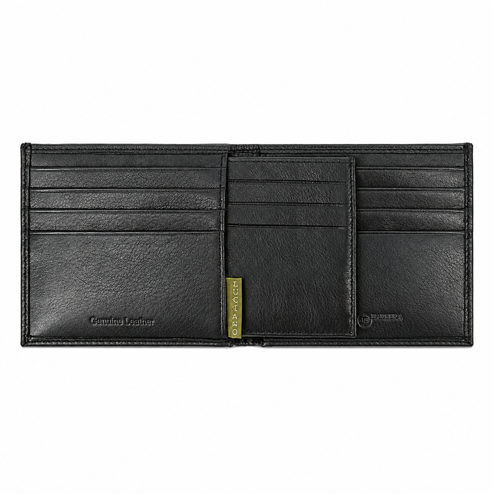 Luciano Barbera CLUB SASA NERO Black Leather Wallet