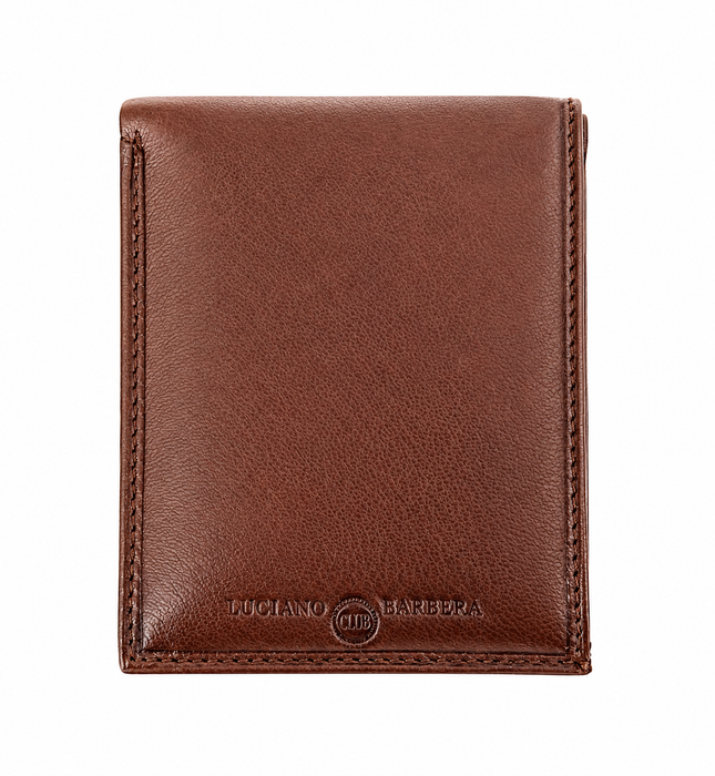 Luciano Barbera CLUB SASA MORO Brown Leather Wallet