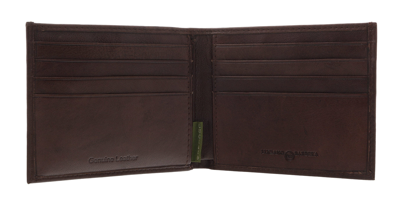 Luciano Barbera CLUB SASA MORO Brown Leather Wallet