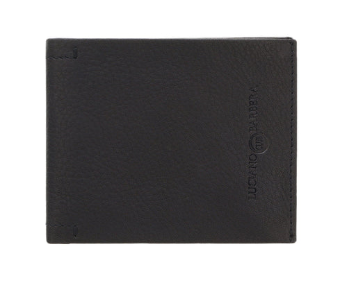 Luciano Barbera CLUB GINO NERO Black Leather Wallet