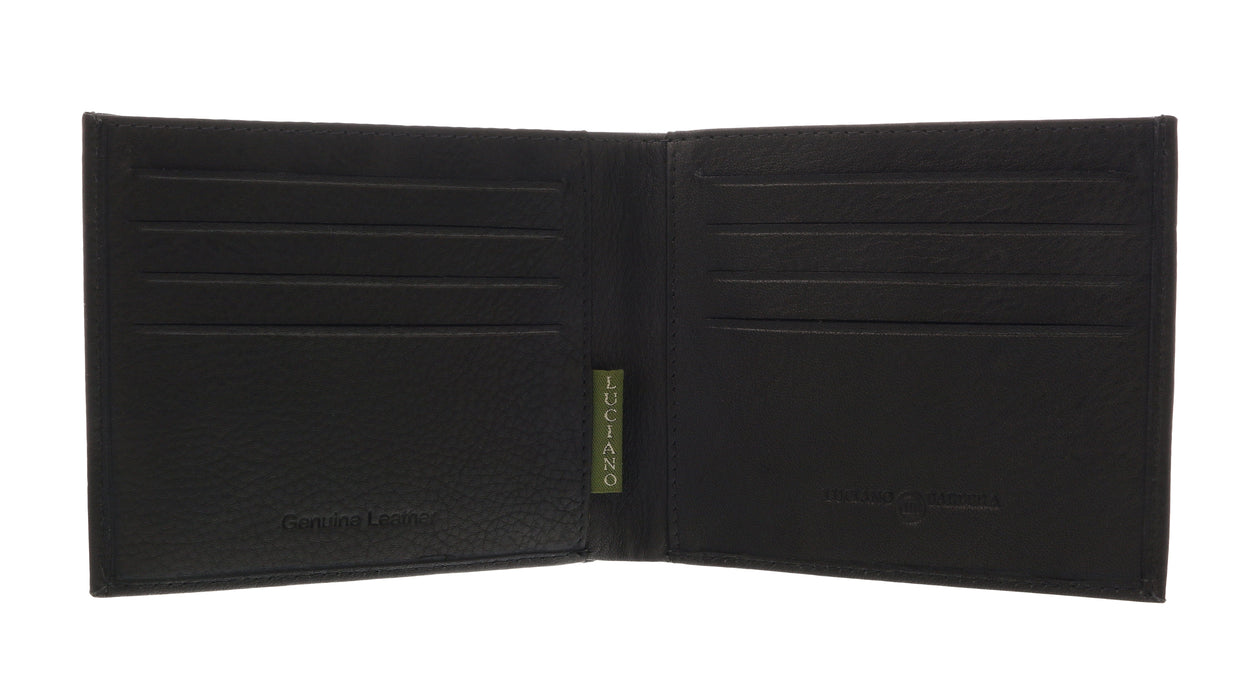 Luciano Barbera CLUB GINO NERO Black Leather Wallet