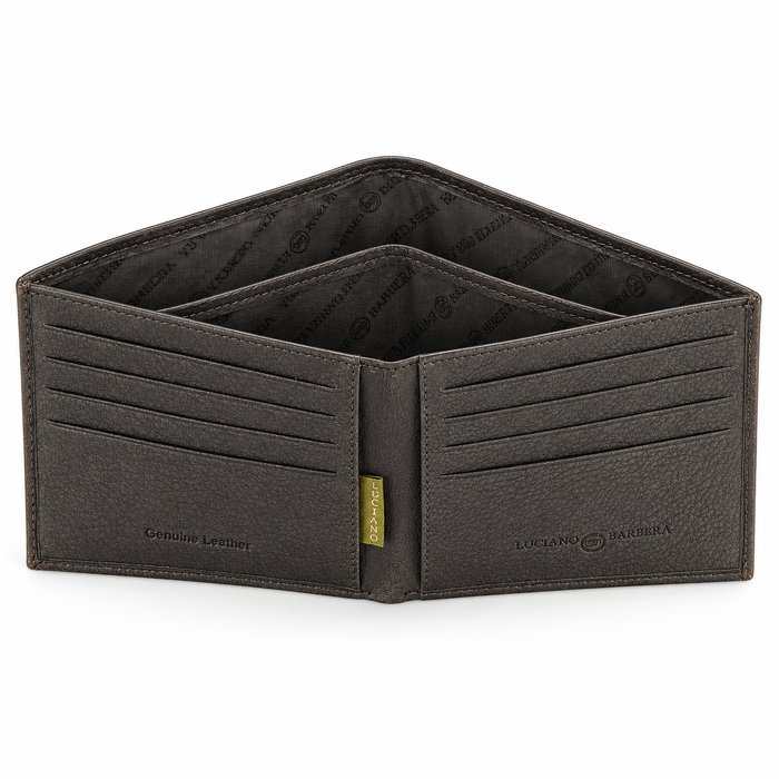 Luciano Barbera CLUB GINO MR Brown Leather Wallet