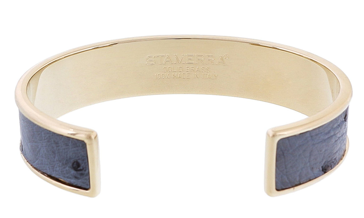 Stamerra MEMAN STRUZZO AZ Denim Genuine Ostrich Bracelet