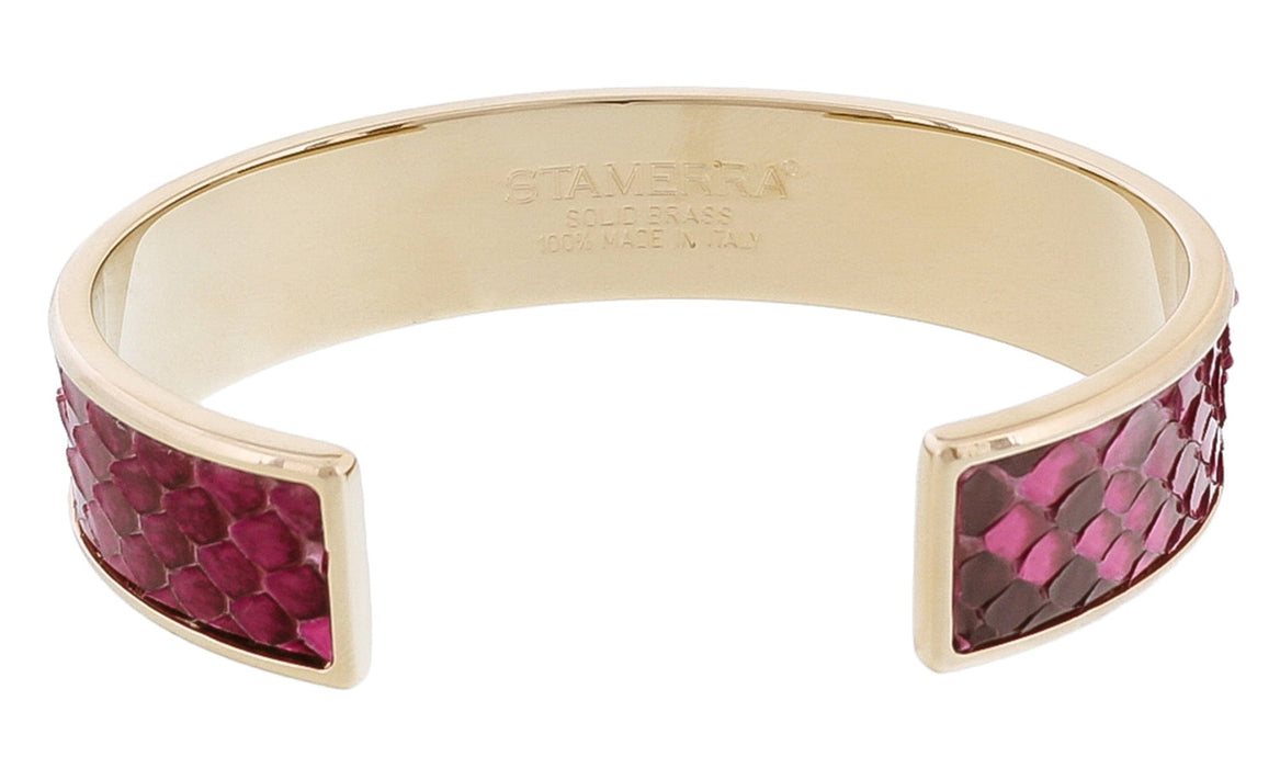 Stamerra MEMAN PITTONE FU Fuschia Genuine Python Bracelet