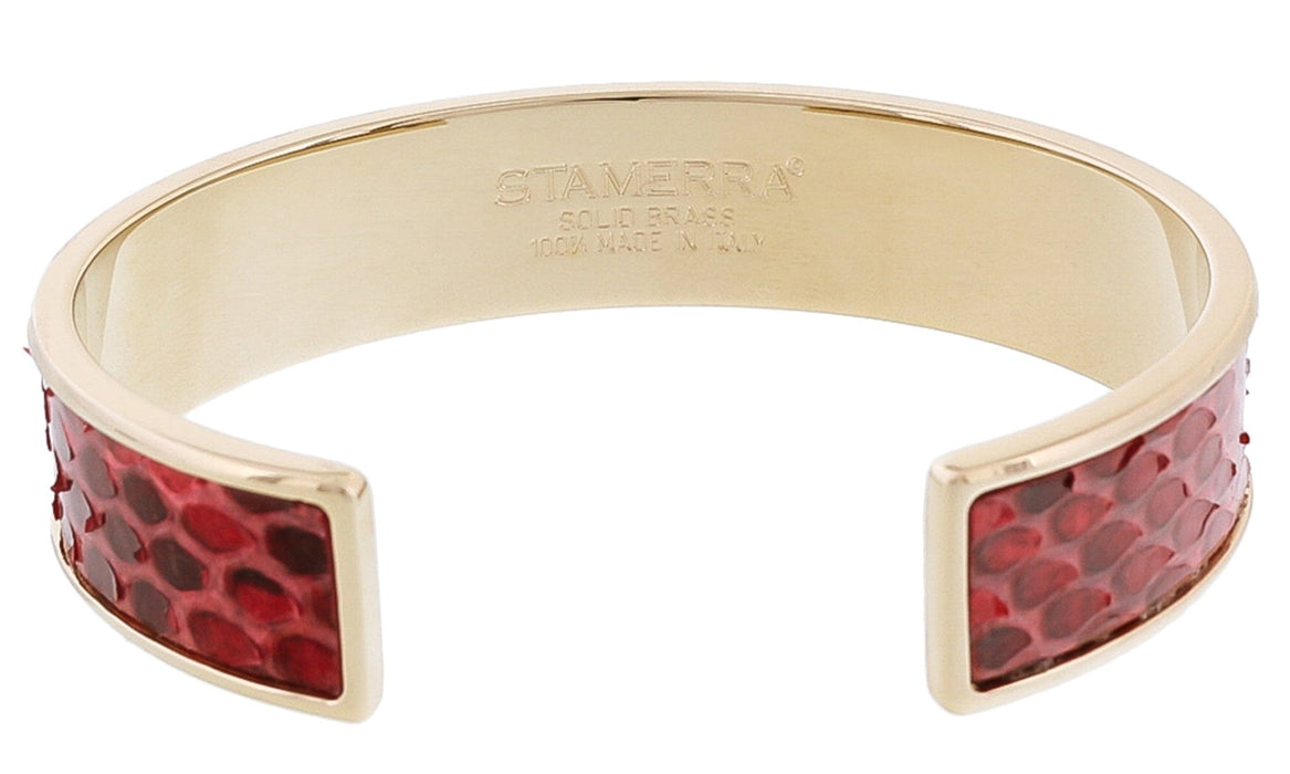 Stamerra MEMAN PITTONE RO Red Genuine Python Bracelet
