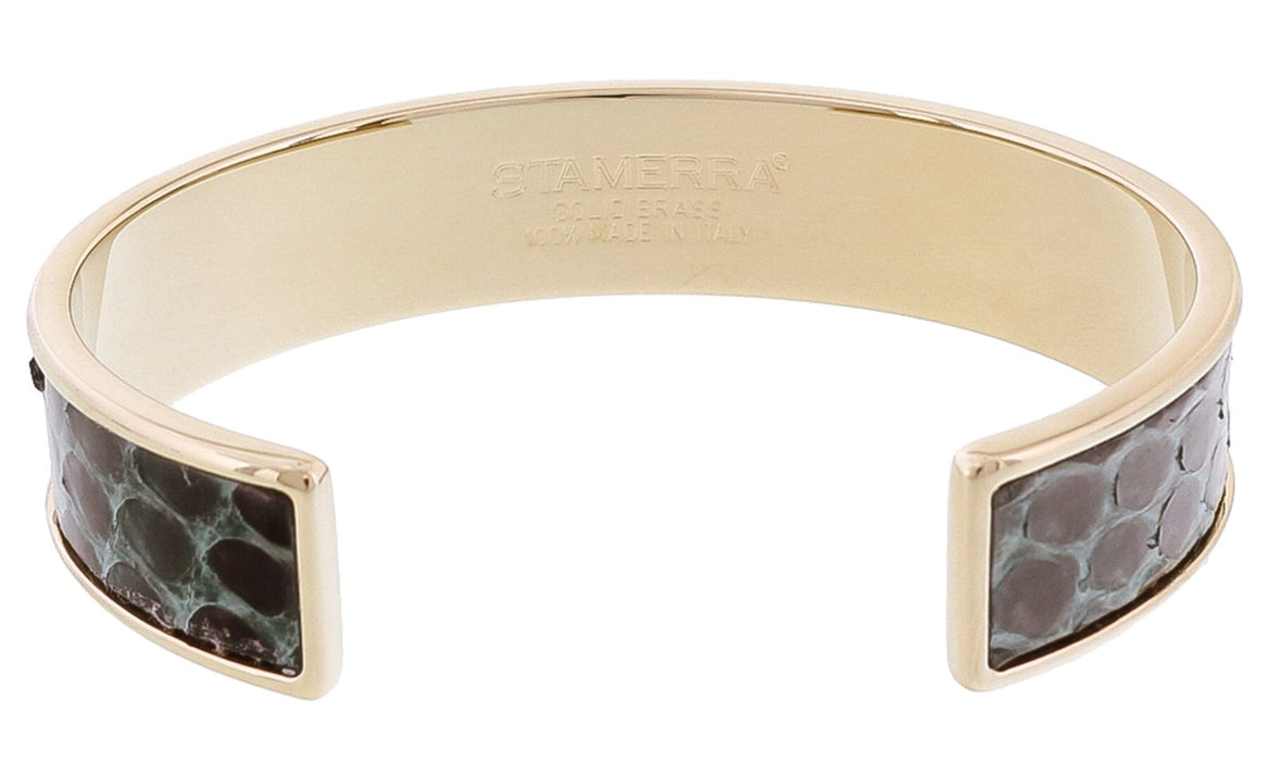 Stamerra MEMAN PITTONE VR Green Genuine Python Bracelet
