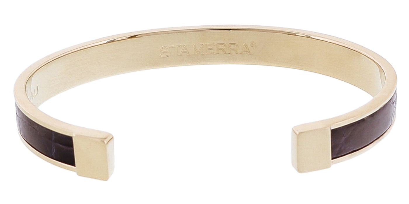 Stamerra PICCOLO CROCCO MAR Navy Blue Genuine Crocodile Bracelet