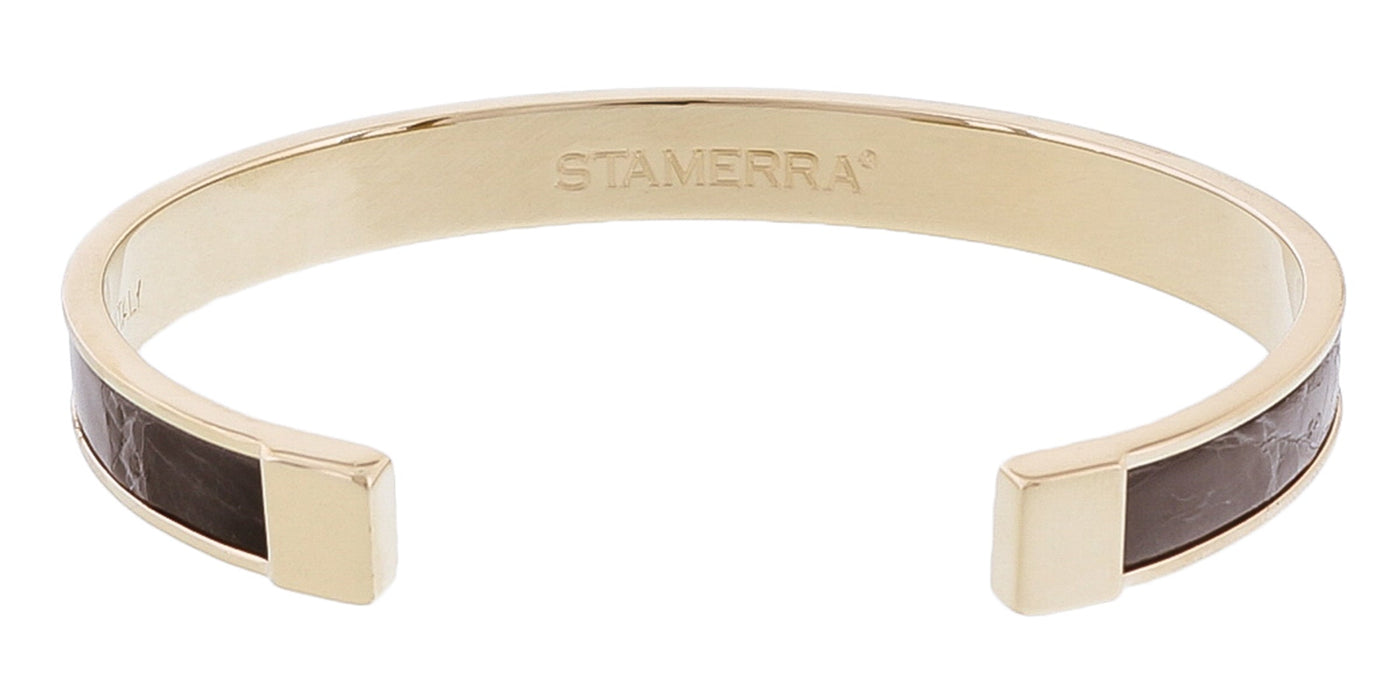 Stamerra PICCOLO CROCCO GG Blue/Silver Genuine Crocodile Bracelet