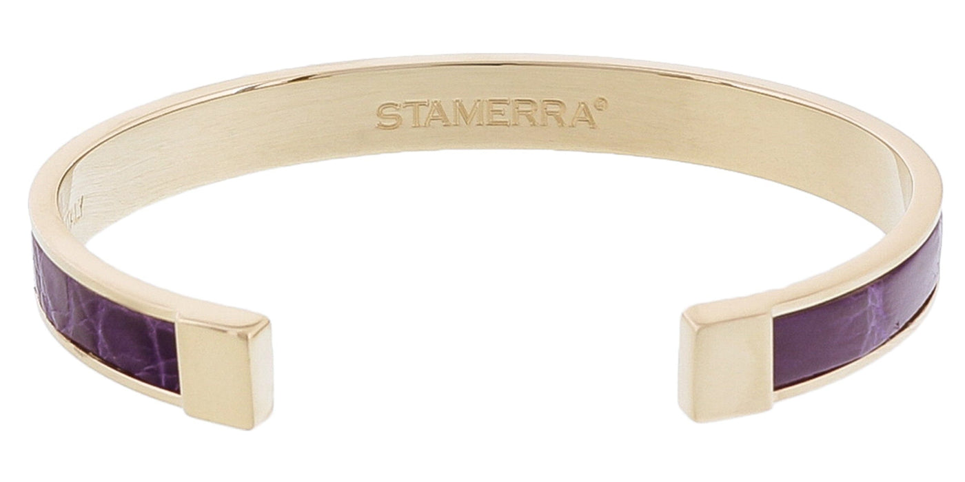 Stamerra PICCOLO CROCCO VIO Purple Genuine Crocodile Bracelet