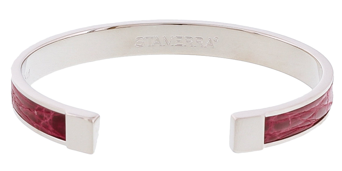 Stamerra PICCOLO CROCCO FU Fuschia Genuine Crocodile Bracelet