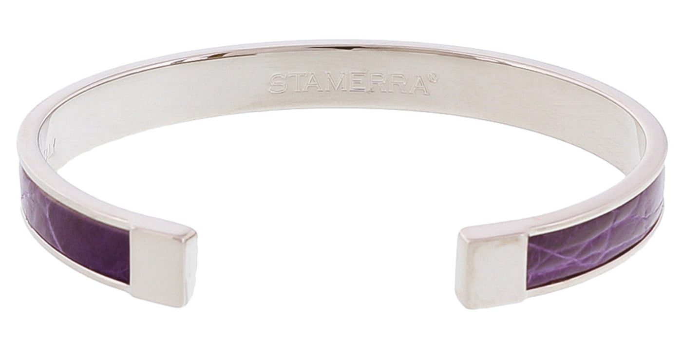 Stamerra PICCOLO CROCCO PUR Purple Genuine Crocodile Bracelet
