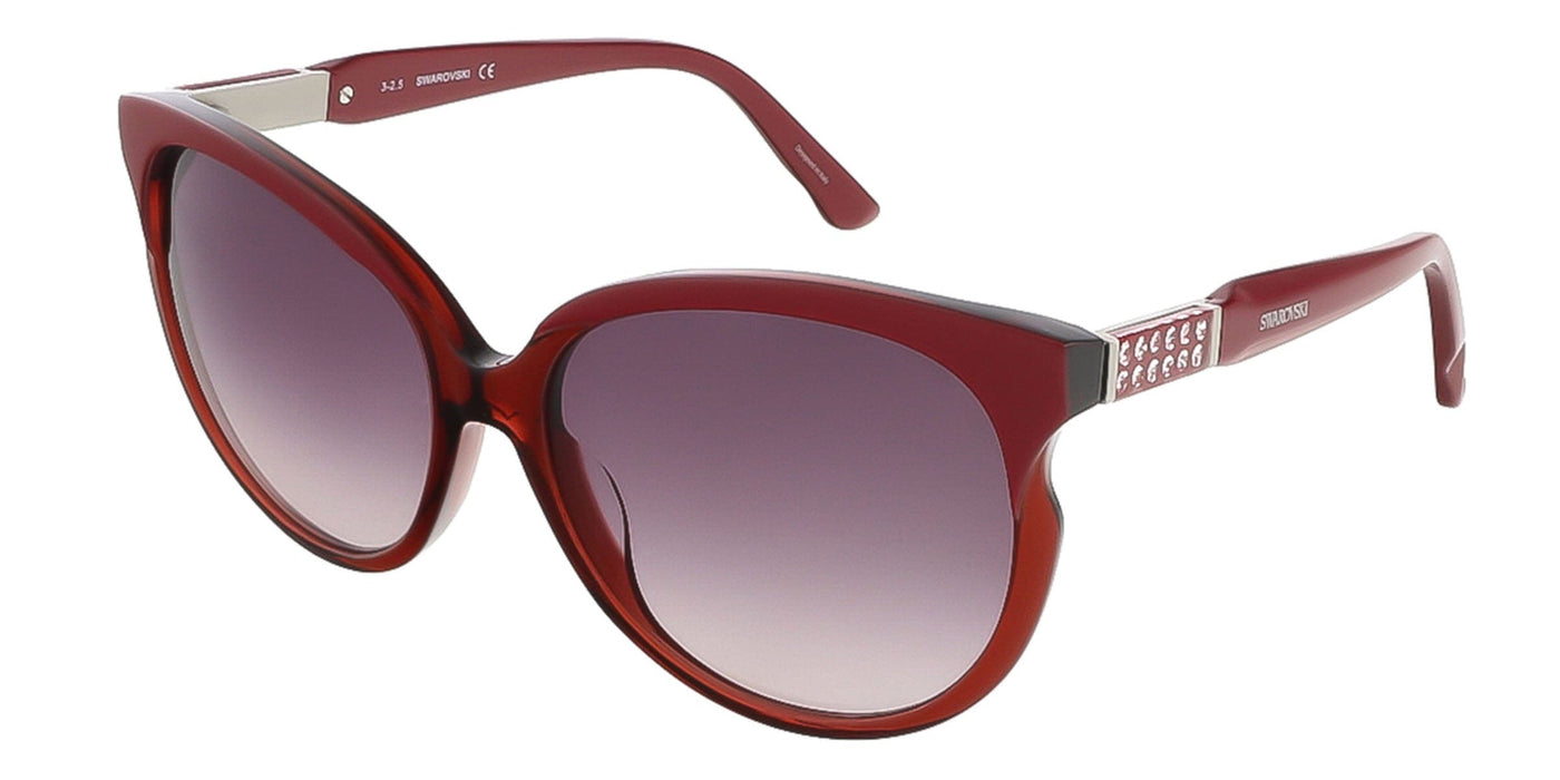 Swarovski SK0081/S 71T Shaded Burgundy/Pearl Burgundy Round sunglasses