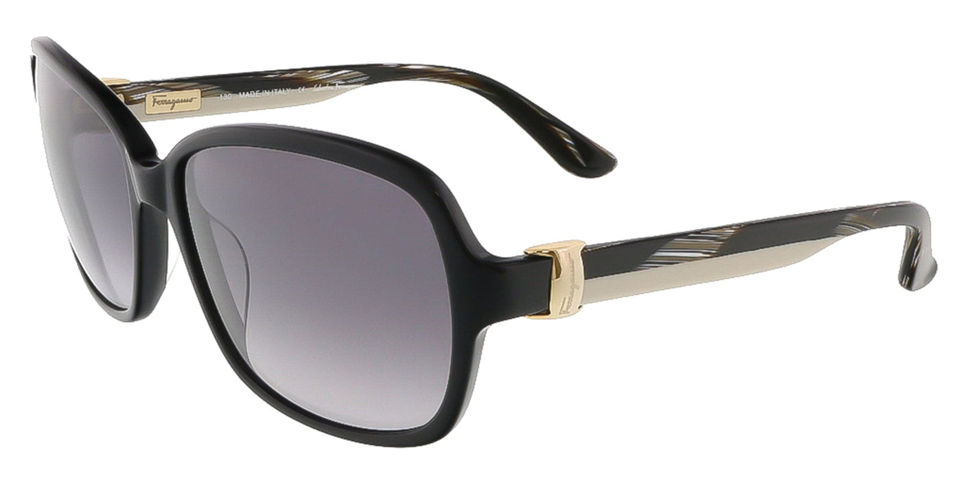 Salvatore Ferragamo SF606S 001 Black Rectangular sunglasses