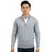 Real Cashmere Light Grey Half Zip Fine Cashmere Blend Mens Sweater