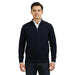 Real Cashmere Dark Blue Half Zip Fine Cashmere Blend Mens Sweater-S