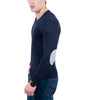 Real Cashmere Dark Blue V-Neck Fine Cashmere Blend Mens Sweater