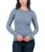 Real Cashmere Grey Crewneck Cashmere Blend WomensSweater