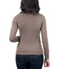 Real Cashmere Brown Crewneck Cashmere Blend WomensSweater