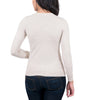 Real Cashmere Beige Cashmere Blend Womenscrewneck Cardigan