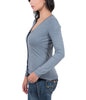 Real Cashmere Grey Cashmere Blend WomensV-Neck Cardigan